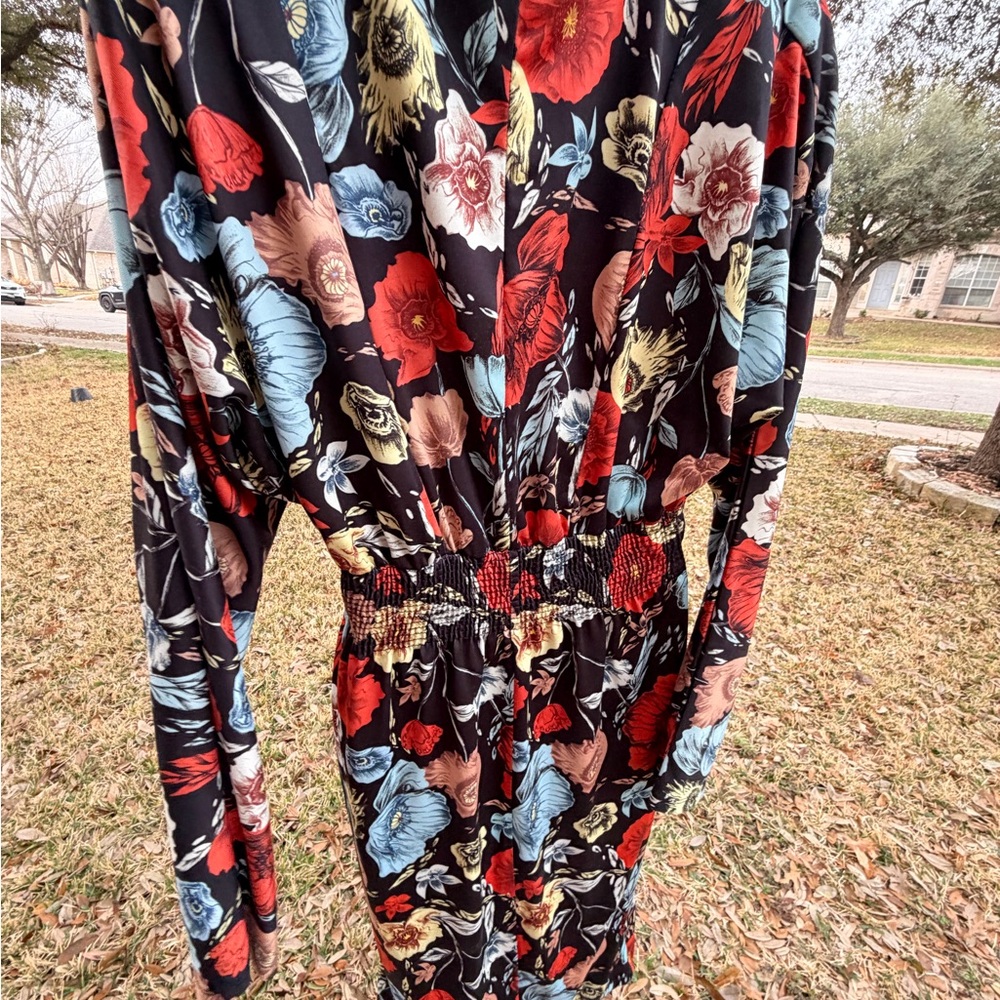 Zara Floral Long Sleeve Dress - Picture 4 of 10